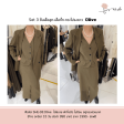 SHE-E-O ชุด SET 3 ชิ้น สีมะกอก (Olive) ผ้าสวยทิ้งตัว ใส่สบาย